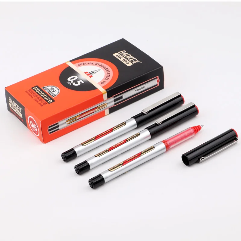 BAOKE BK109 0.5mm Liquid Water-based Signature Pen 12pcs