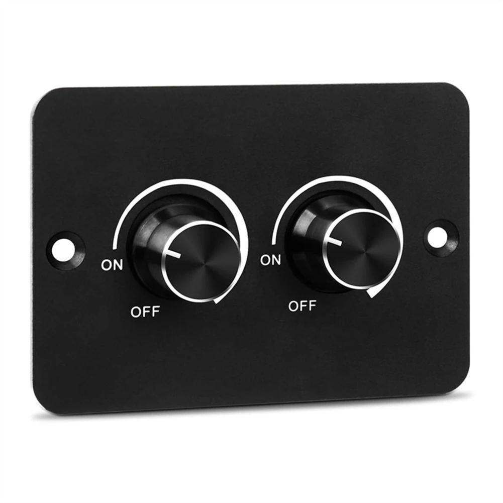 Regulador de intensidad LED doble de 12 V CC con carga rápida USB y memoria integrada para un control de iluminación separado en vehículos y camiones