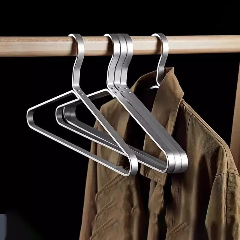 

45CM Aluminum Alloy Clothes Hanger Widen Suit Hanger Pant Organizer,5/10PC,Closet Storage space-saving,Luxury ﻿