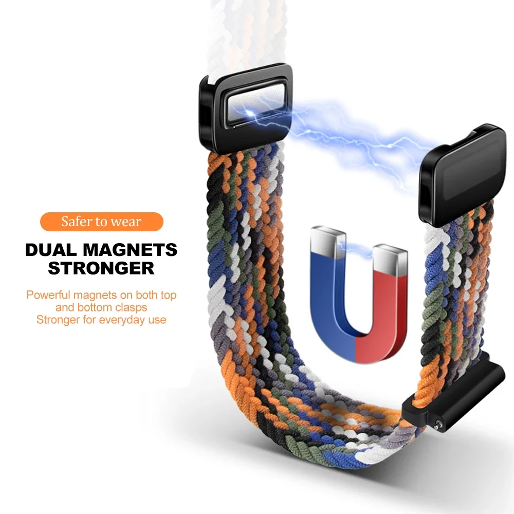 22mm Magnetic Braided Loop for CMF By Nothing Watch Pro 2 Band Replacement Wristband for CMF Watch Pro Smartwatch Correa Strap image 4