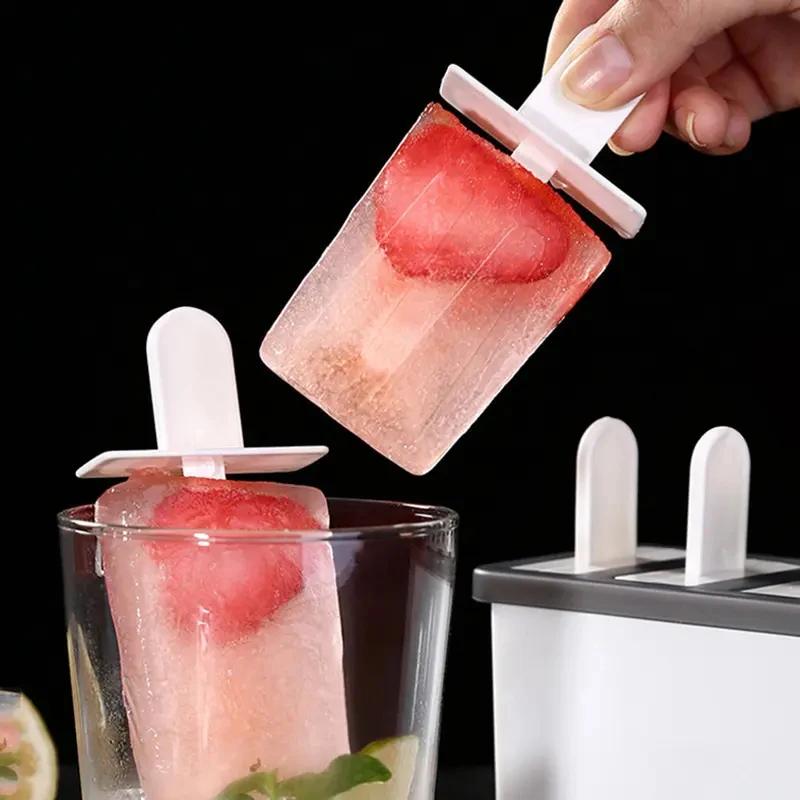 Popsicle/Sorbet Mold Food Grade Household Popsicle Making Frozen Ice Box Abrasive Tools With Lid Homemade Ice Cream Artifact
