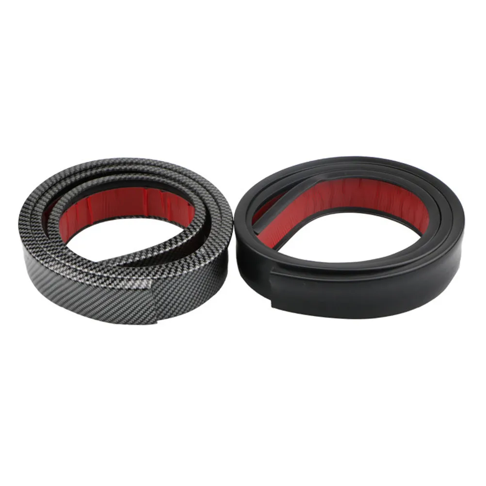 Car Wheel Brow Strip Universal Weatherproof Protector 4.5cm X 1.5m Black Red Flexible Rubber Material Easy Install Mud Dirt