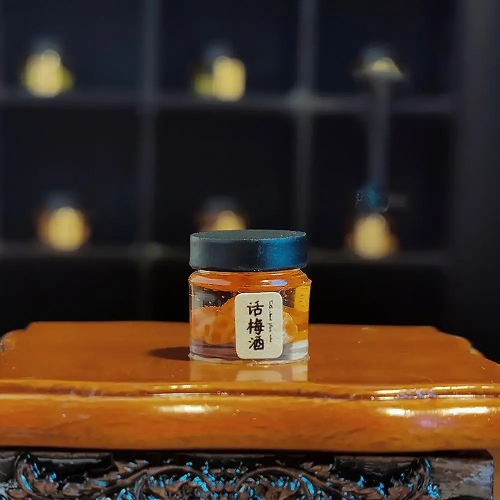 Doll Mansion Decor Fruit Wine Bottle 1 12 Miniature Wine Jar Set Retro Chinese Kitchen Decor Dollhouse Accessories for Pretend