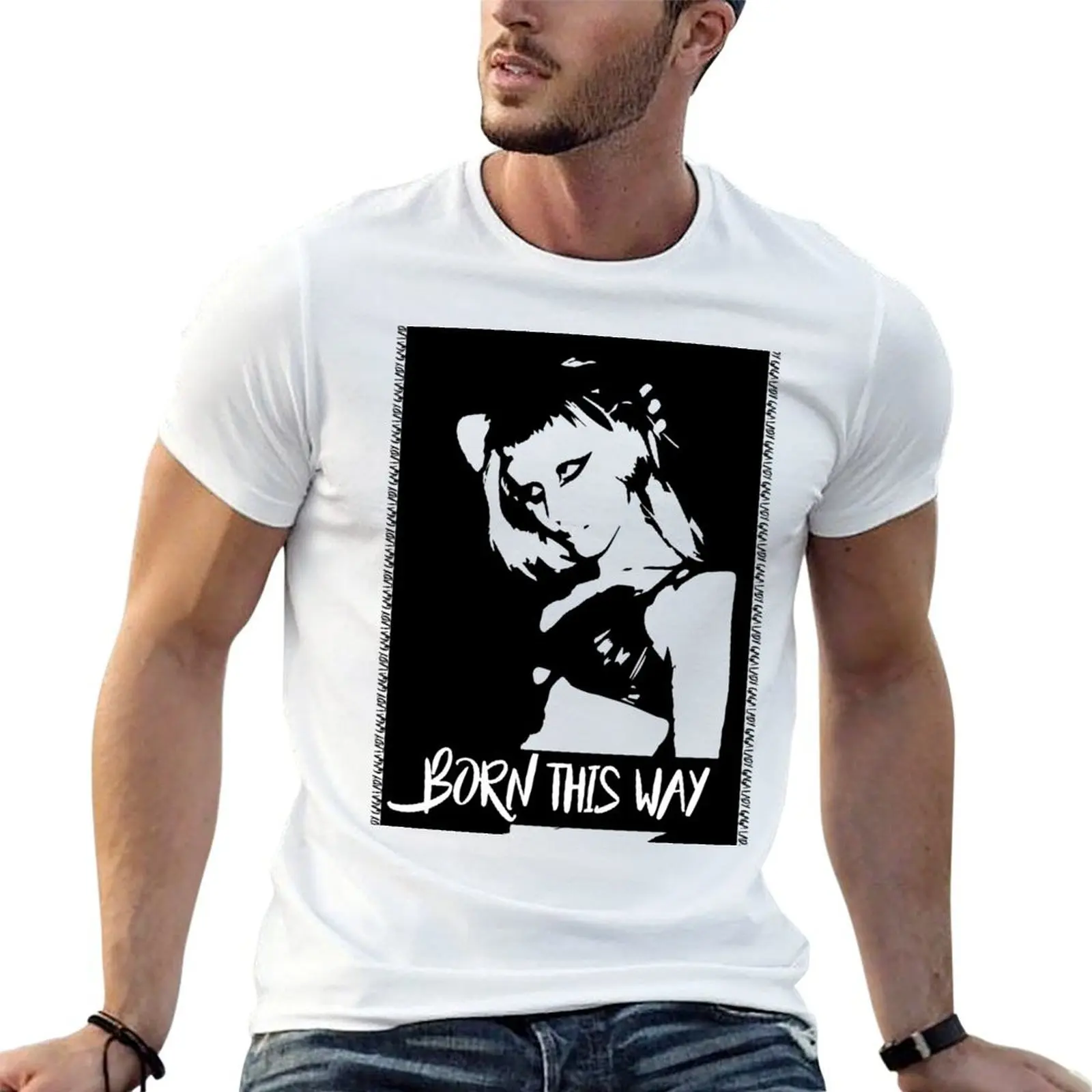 

Lady Gaga Born This Way T-Shirt man t shirts cotton graphic t shirts for man T-Shirt