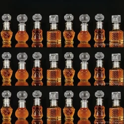 1/5/10/15/Pcs Whiskey Liquor Bottle 50ml Cute Glass Dispenser Mini Alcohol Guest Gift Wedding Decanter Wine Pot Shot Jars BarSet