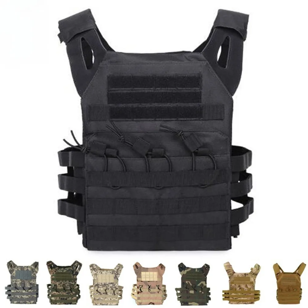 Nylon Tactical Vest MOLLE Carrier for Airsoft Paintball Hunting, Outdoor Combat Style Load Bearing Vest Camouflage