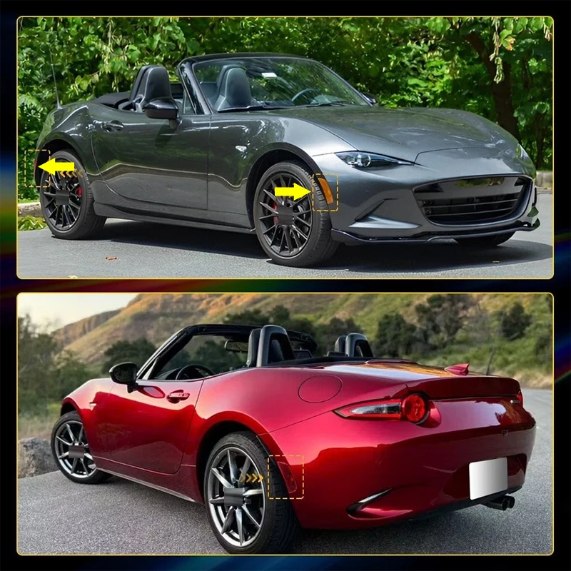 

Front Rear Fender Side Marker Bumper Turn Signal Lamp Cover shells Without bulbs For Mazda Mx-5 ND Miata 2016-up
