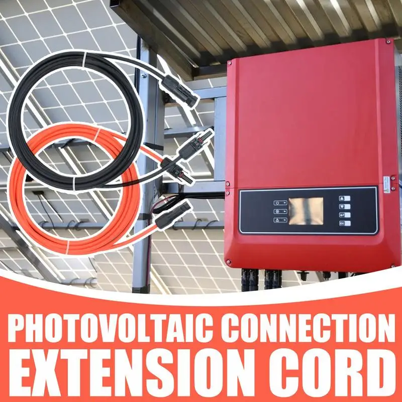 Solar Extension Cable Flexible Solar Panel Cable Extension Stable 1M Wire With Protective Design For Car Photovoltaic Systems