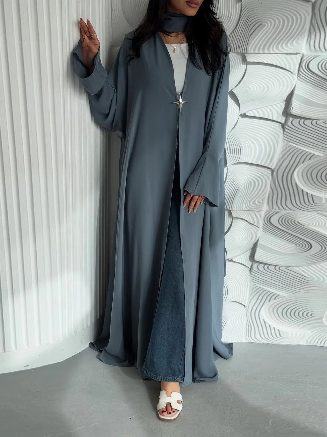 Eid Women Abaya Open Satin Party Dress For Women Muslim Dubai Jalabiya Ramadan Dresses Vestidos Largos Kaftan Arab Long Robe 2