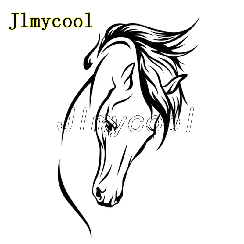 

15cm Animal Horse Head Stickers on Car Products Sticker Stylish, Sunscreen and Waterproof Cover Scratches PVC Decoration Decals