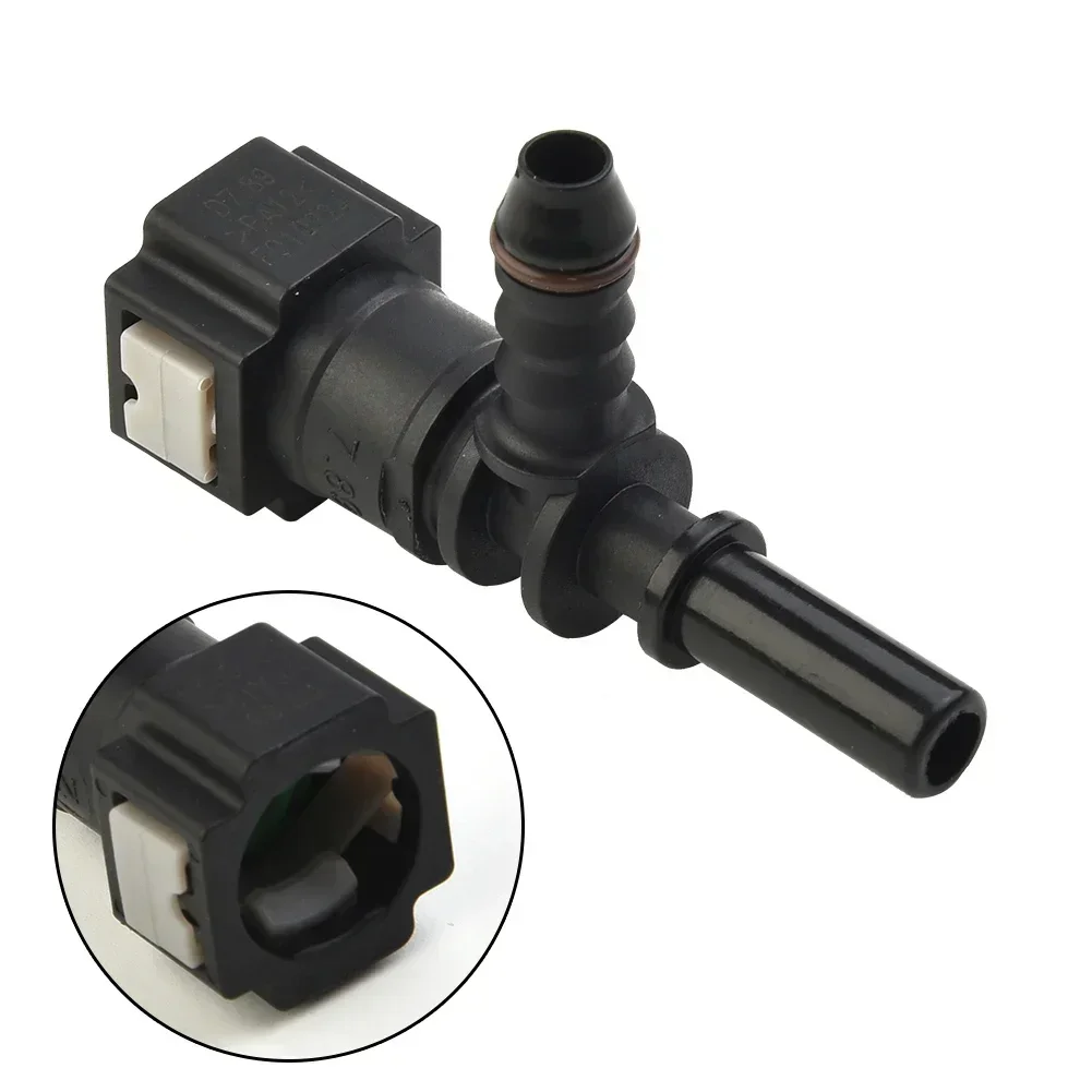 

Carhome High Quality New Tightness Convenient Release Connector 7.89mm Black Car Female Fuel Line Nylon Quick Tee Fitting Useful
