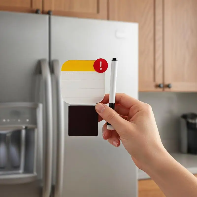 @*Acrylic Exclamation Mark Fridge Memo Magnet Reusable Erasable Message Board for Home Family Reminder To-do List