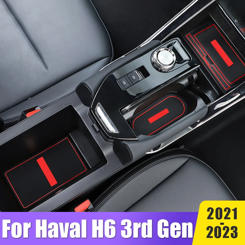 

For Haval H6 3rd Gen 2021 2022 2023 2024 GT DHT-PHEV Car Pad Rubber Anti-slip Pad Door Groove Mat Gate Slot Cover Accessories