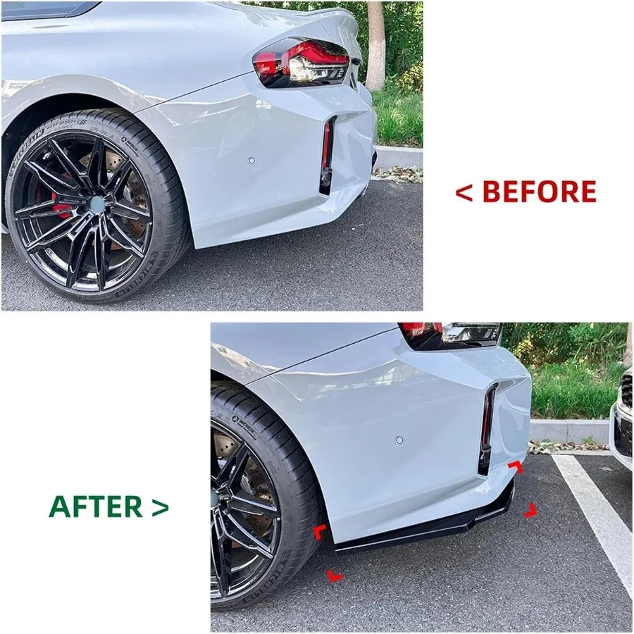 Compatibile per BMW Serie 2 M2 G87 2023+ Auto Paraurti Posteriore Labbro Posteriore Angolo Wrap Spoiler Modifica Esterna Auto Modifica Esterna