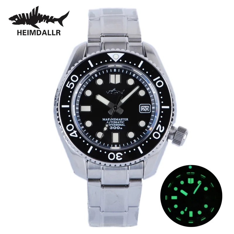 Heimdallr Watch MM300 SBDX001 NH35 Automatic Mechanical 300M Waterproof C3 Luminous Sapphire Jubilee Bracelet Men Diving Watches