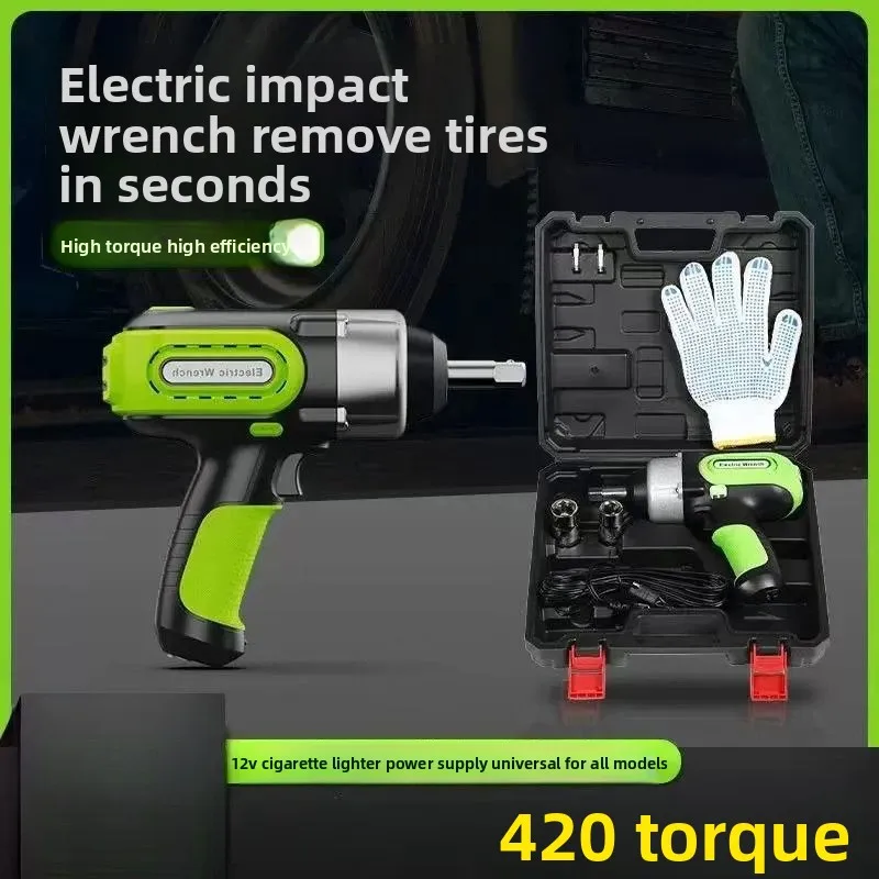 

Car Repair and Tire Replacement Electric Wrench with LED Lighting Household Car SUV Car 12V Unloading Screw Impact Wrench