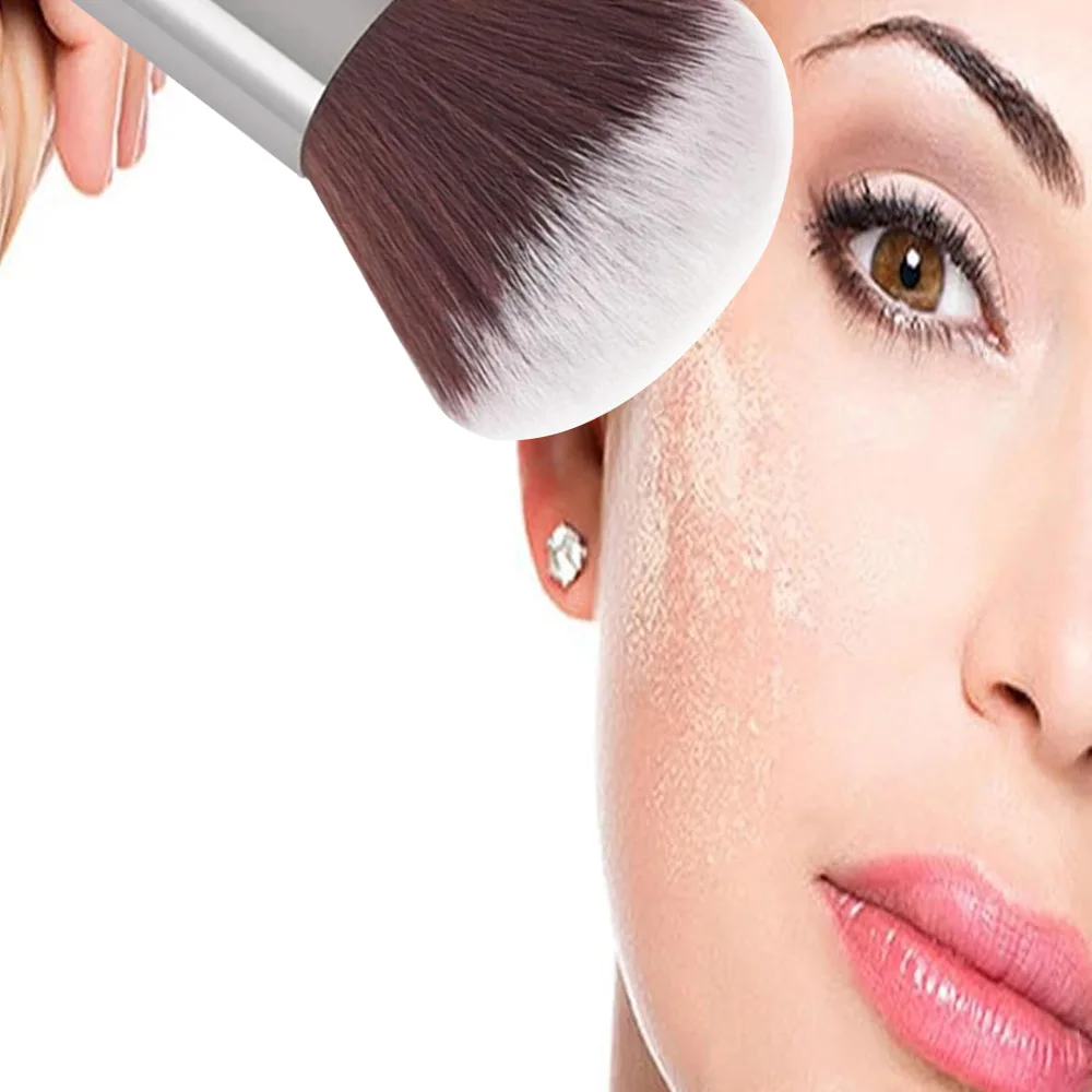 مجموعة فرش مكياج مكونة من 3 قطع، فرشاة مكياج احترافية بمقبض من الخيزران للنساء، أداة تجميل لبودرة الوجه وأحمر الخدود #5