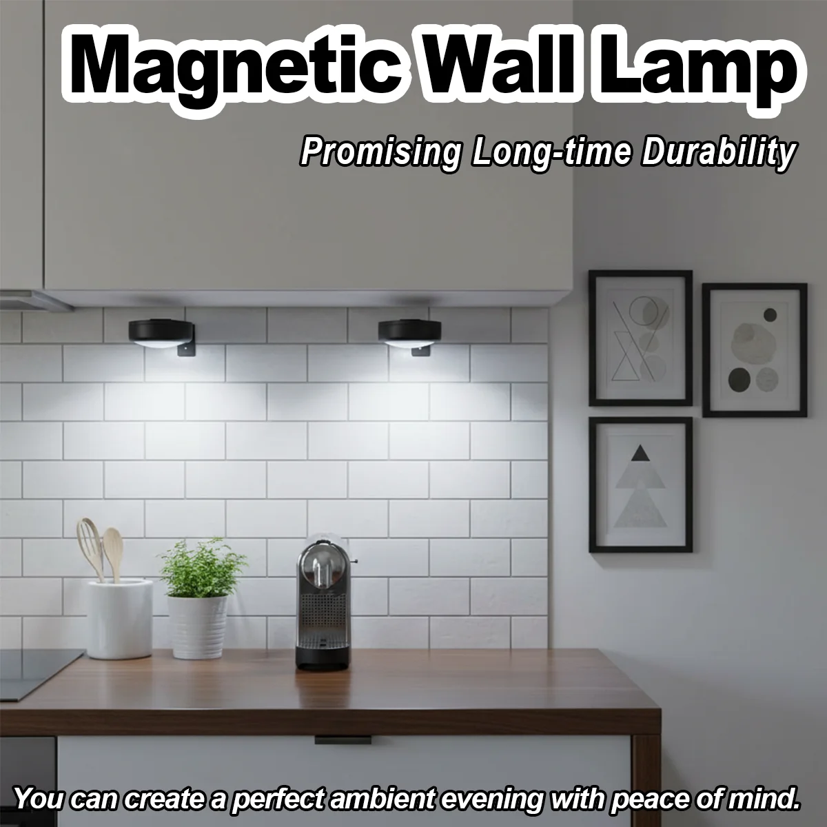 

Battery Operated Led Picture Light 3 Colors Dimmable Wall Lights Decorative Frame Wireless Portrait Lighting At Home Fixture Art