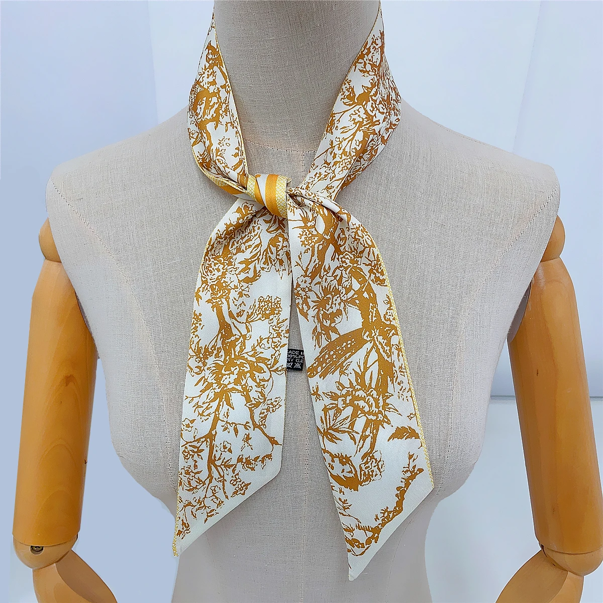 2023 New Design Tarot Scarf Women Luxury Brand Scarf Bag Hair Skinny Silk Scarves Fashion Foulard Neckerchief Headband For Lady