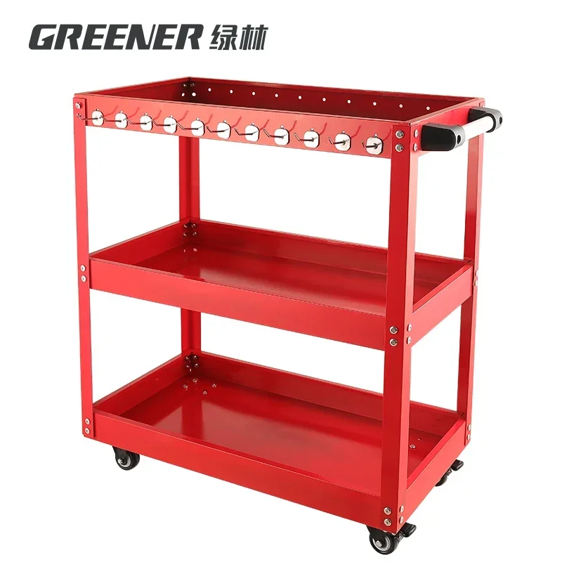 Multi-functional Hand Cart with Tool Box, Repair Shelf and Storage Cabinet for Auto Repair Workshops