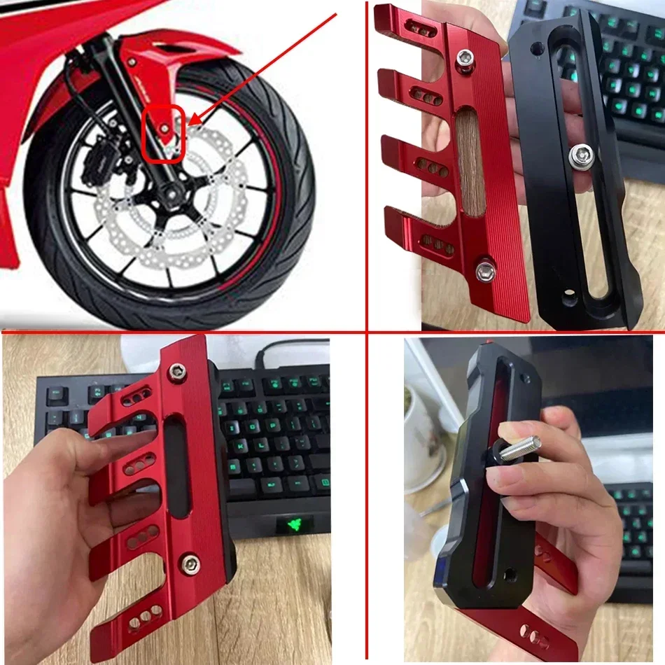 With Logo For Honda CBR400R CBR 400R  Motorcycle Mudguard Front Fork Protector Guard Front Fender Anti-fall Slider Accessories