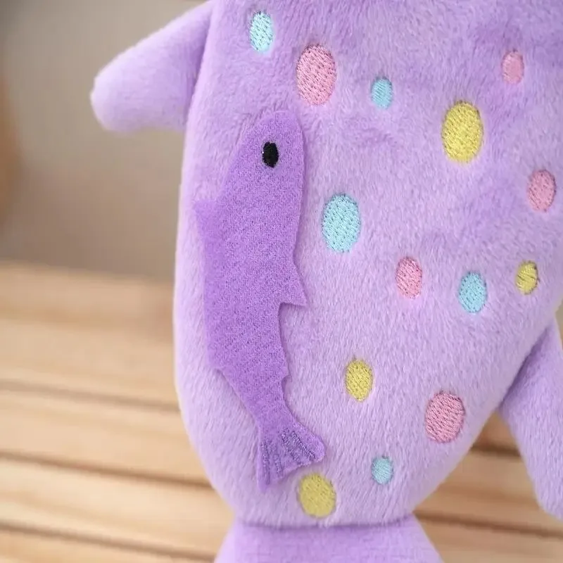 Modische Plüsch-Münztasche in Form eines blauen Haifisches oder Mini-Wals für Damen, Schlüssel- und Kopfhörer-Etui, niedlicher Umschlag mit Reißverschluss, roter Umschlag – Detail 18