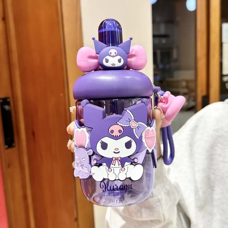 

Sanrios Hello Kittys Kuromi My Melody Space Cup Bobblehead Space Cup Children Water Cup High-Capacity Multiple Styles Cute