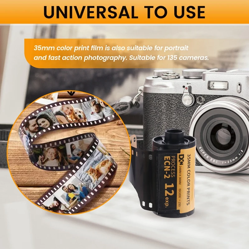 35Mm Color Prints Film Professional Wide Exposure Range ECN 2 Camera Film 12 EXP For 135 Camera