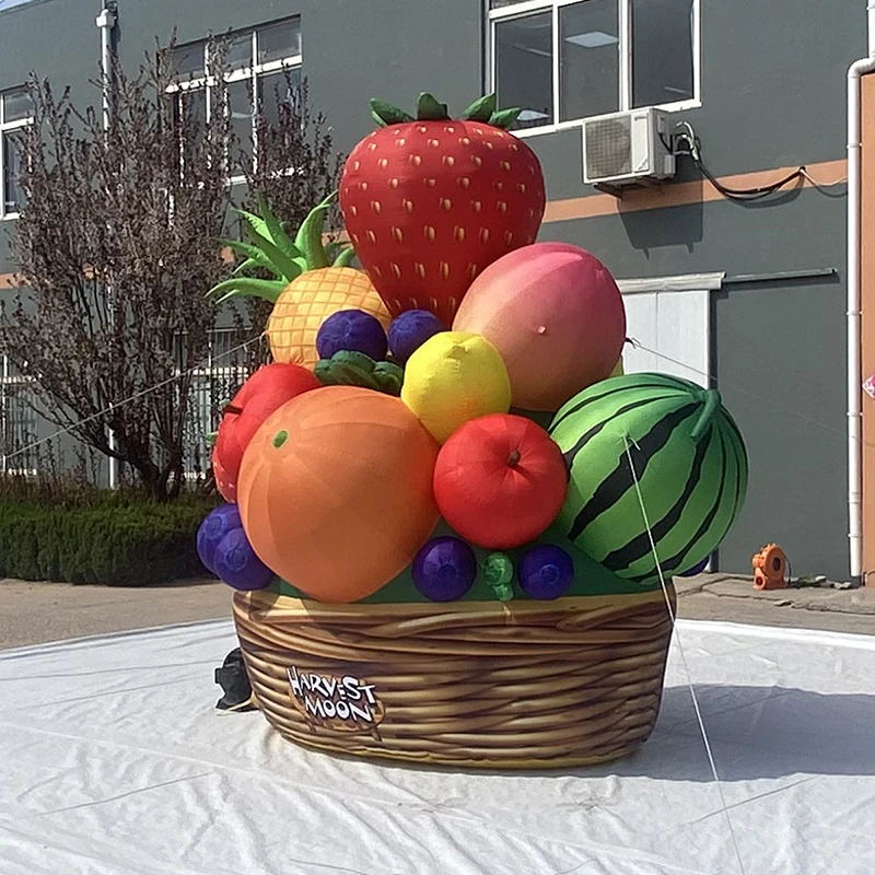 Hot Sale Custom Inflatable Fruit Basket Model Decorative Advertising Inflatable Cartoon Character
