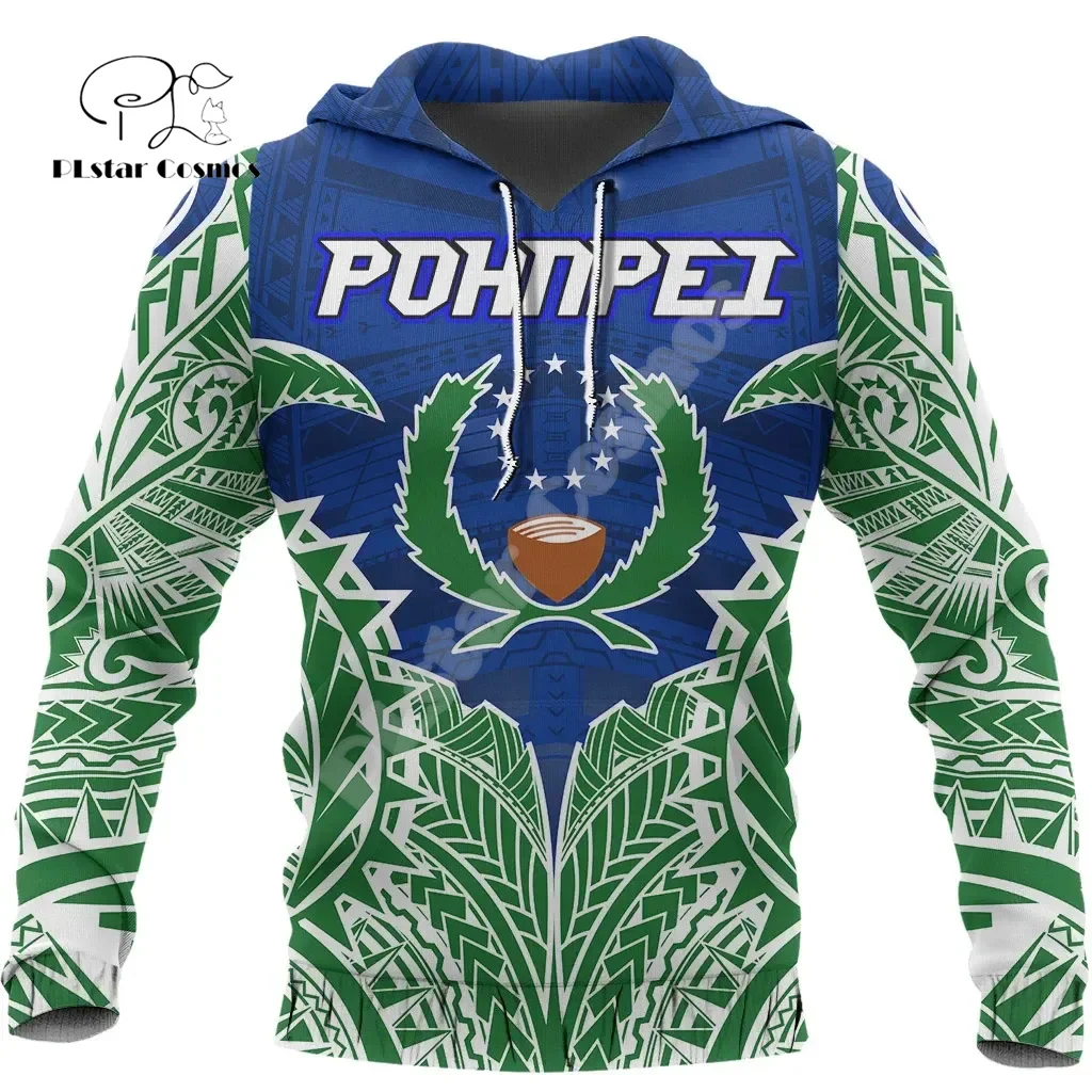 

Polynesia Culture Island Country Pohnpei Flag Tribal Colorful Turtle Tattoo Retro 3DPrint Harajuku Casual Funny Hoodies Jacket P