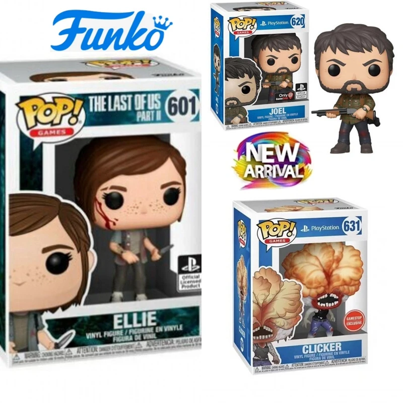 New Arrival!!! Funko Pop!!! The Last of us Play Station Figure #601 Ellie #620 Joel #631 Clicker Vinyl Action Toys for Gifts