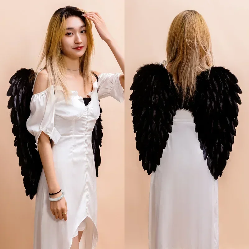 White Angel Feather Wings Festival PartyDecoration Props Scene Decoration Children Adult VictoriasSecret Fashion ShowPerformance