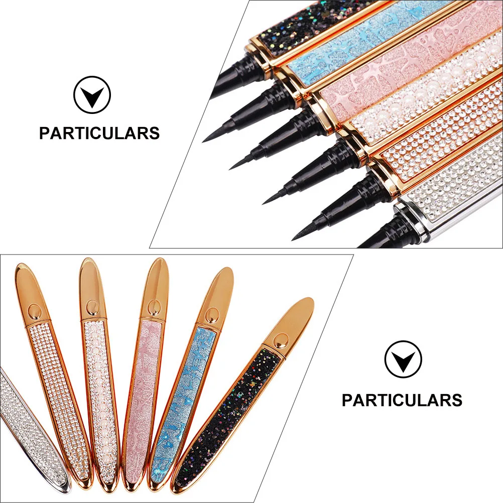 

2pcs Self Adhesive False Eyelash Eyeliner Waterproof Long Lasting Pearl Rose Gold Silver Makeup Supplies Eye Lining Pens