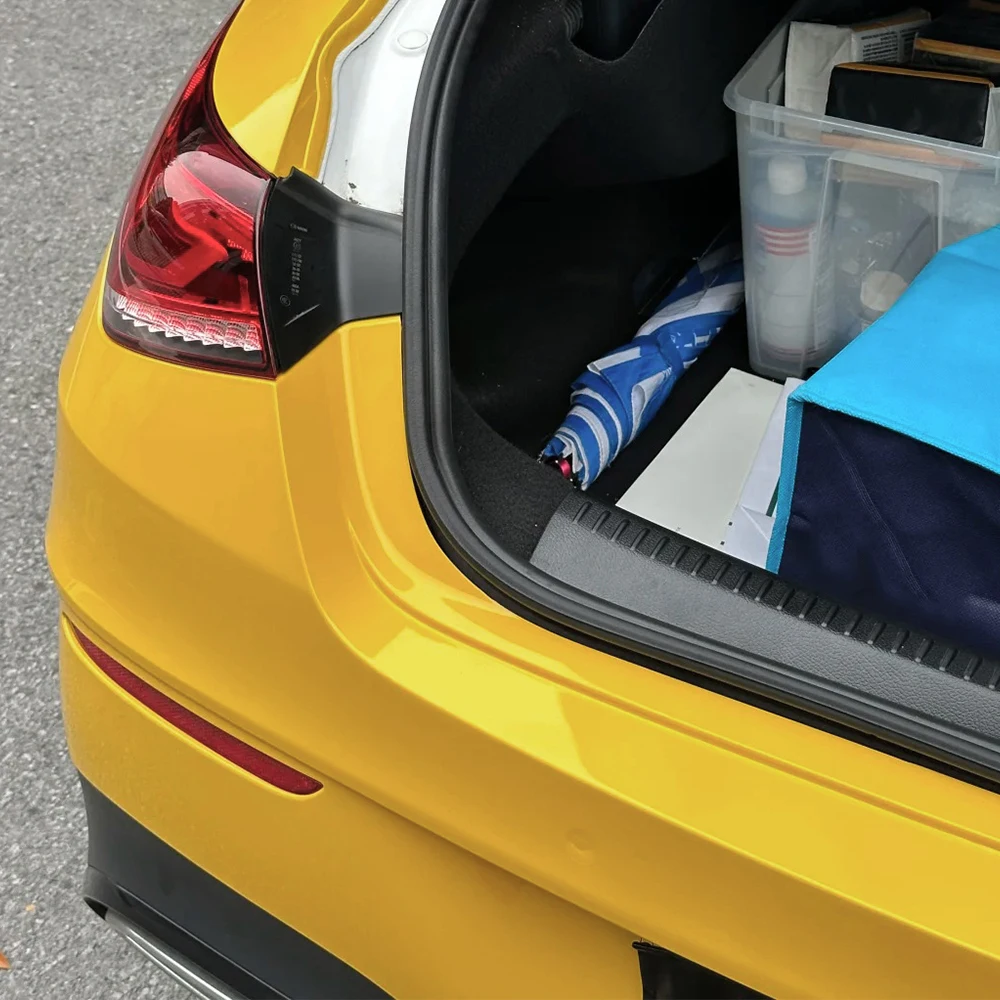 PET Signalgelbe glänzende Auto-Vinylfolie, blasenfrei, selbstklebende PVC-Farbwechselfolie, Zubehör zur Fahrzeugkarosseriedekoration – Detail 5