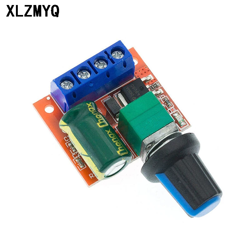 5Pcs Mini 5A 90W PWM DC Motor Speed Controller Module DC-DC 5V-35V Adjustable Speed Regulator Control Governor DIY Electronic