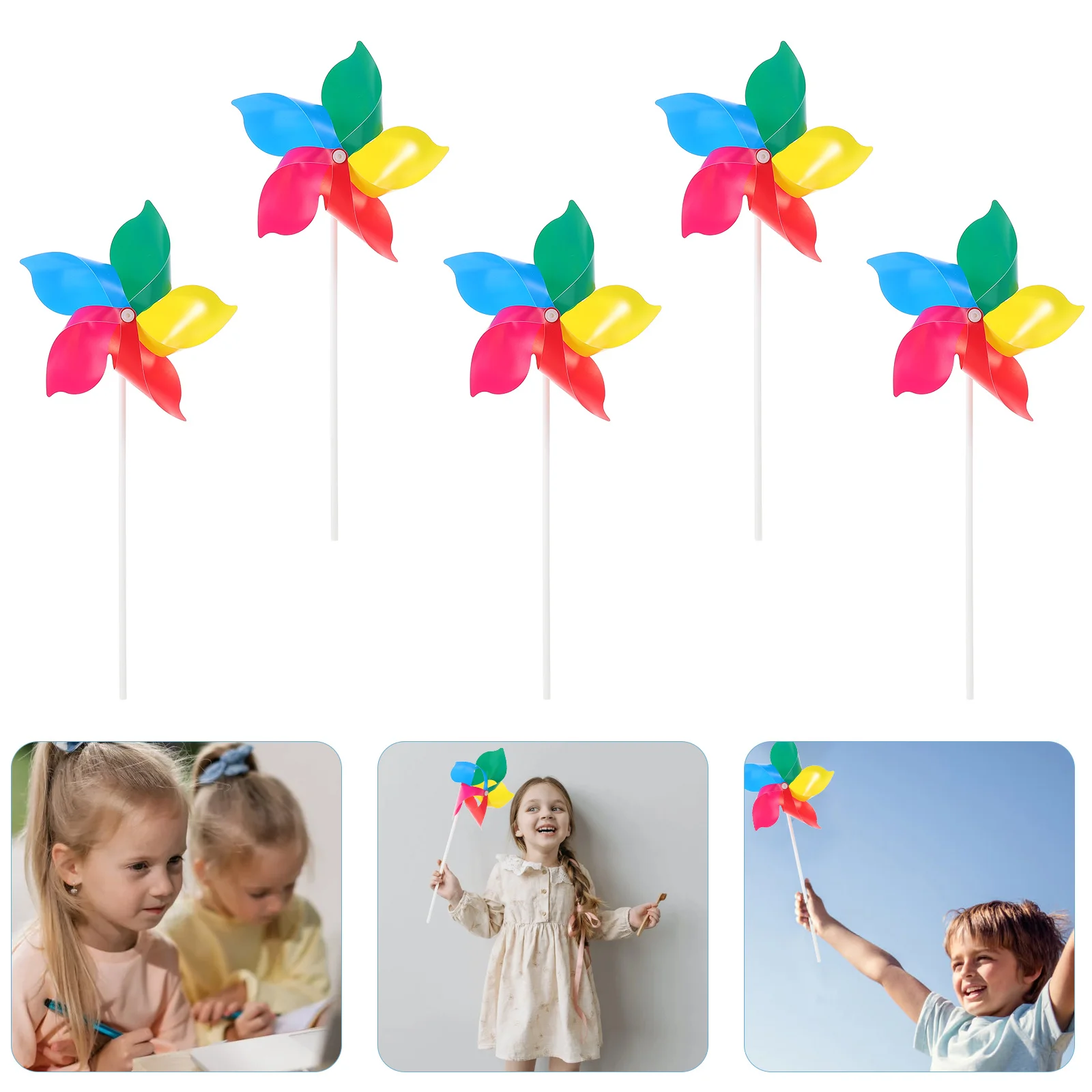 

10Pcs Garden Decorative Windmill Pinwheels Colorful Patio Lawn Outdoor Party Accessory Favors Pinwheels Kids Accessory
