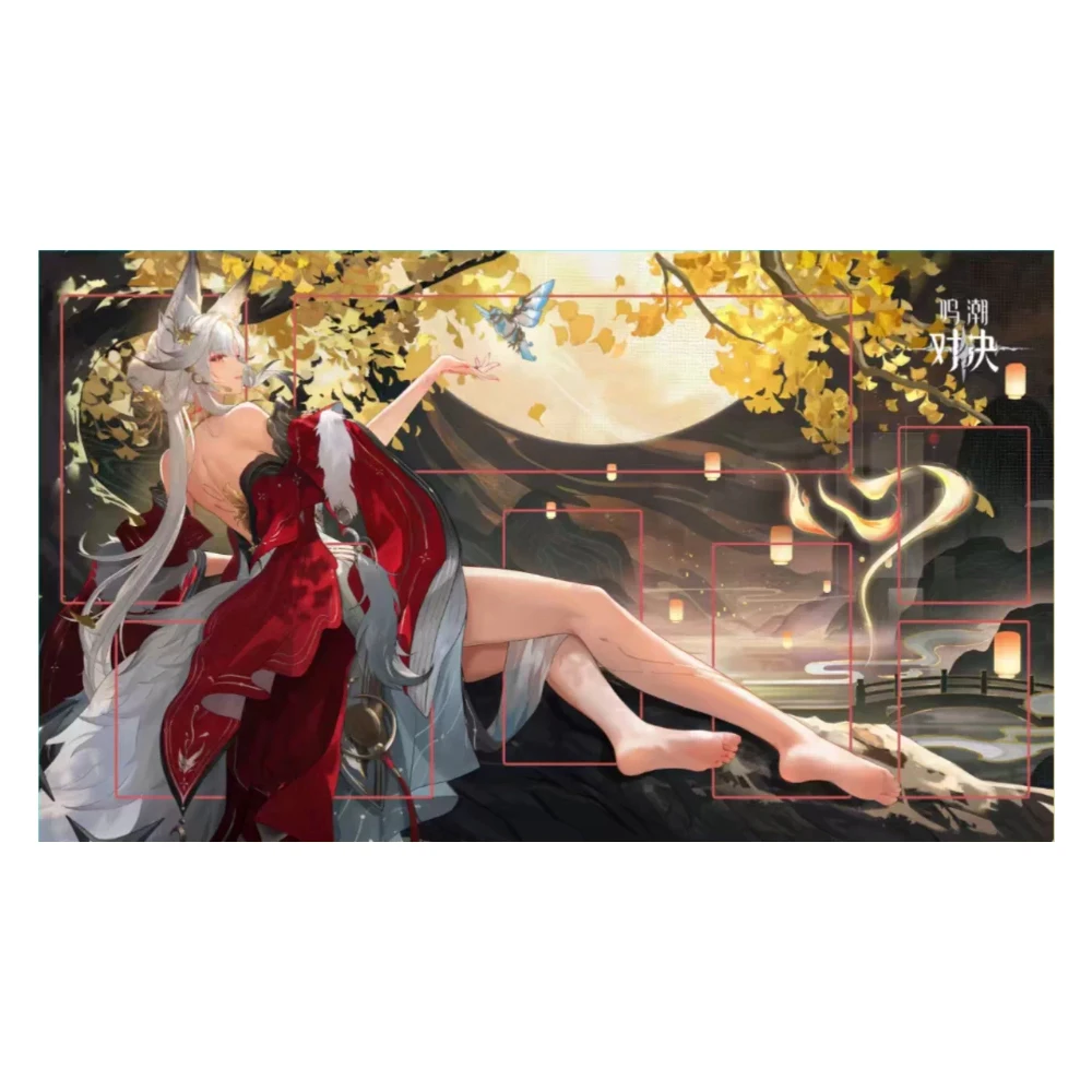 600X350X2Mm Diy Self Made Wuthering Waves Card Battle Mat Single-Player Board Game Card Duel Mat Anime Card Gift Toy