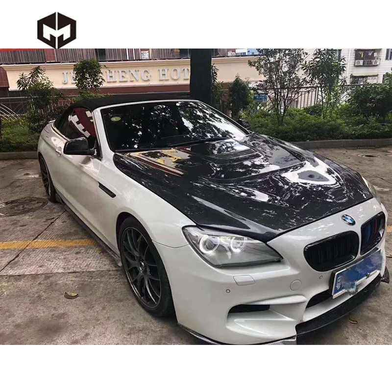 Carbon Fiber Prior Design PD Style Front Engine Bonnet Hood Car Accessories Body Kit for BMW 6 Series F06 F12 F13