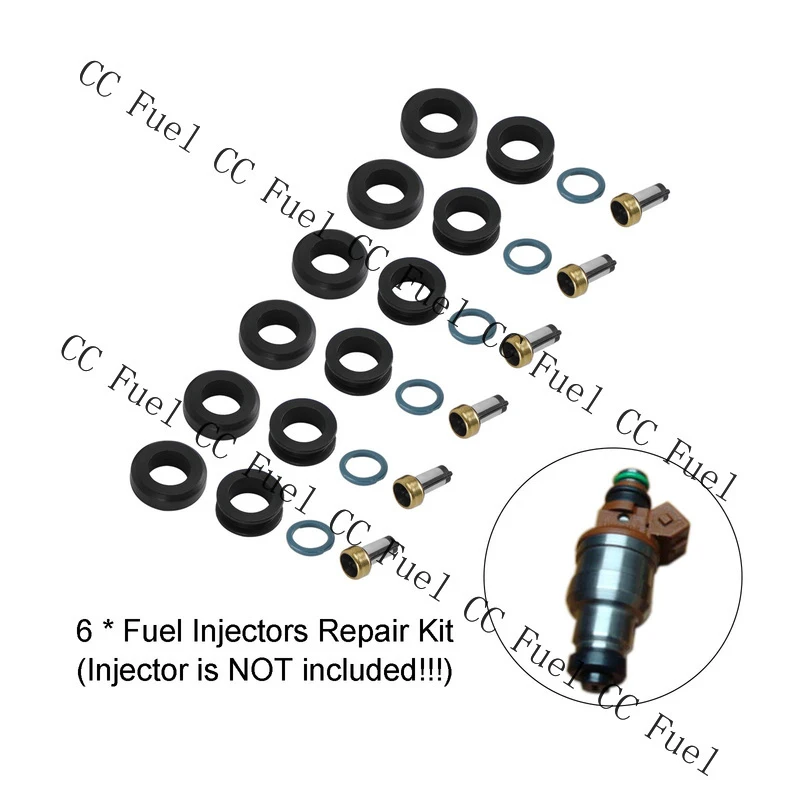 C+ 6PCS Fuel Injectors Seal O-Ring Kit MD164888 for Mitsubishi 3000GT INP-014 Y0 T9