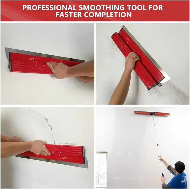 25cm/40cm Drywall Smooth Trowel Brush Wall Flexible Blade Spray Paint Finishing Putty Building Tools Wall Material Tools 4 25cm/40cm Drywall Smooth Trowel Brush Wall Flexible Blade Spray Paint Finishing Putty Building Tools Wall Material Tools 4