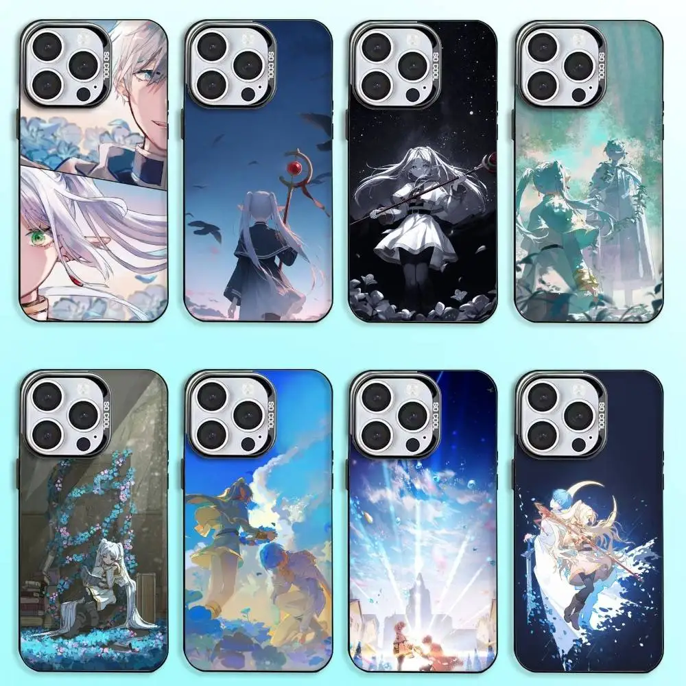 

Cartoon Frieren Sousou No Frieren Phone Case For iPhone17,16,15,14,13,12,11 Plus,Pro Max Black Candy Matte Shockproof Cover