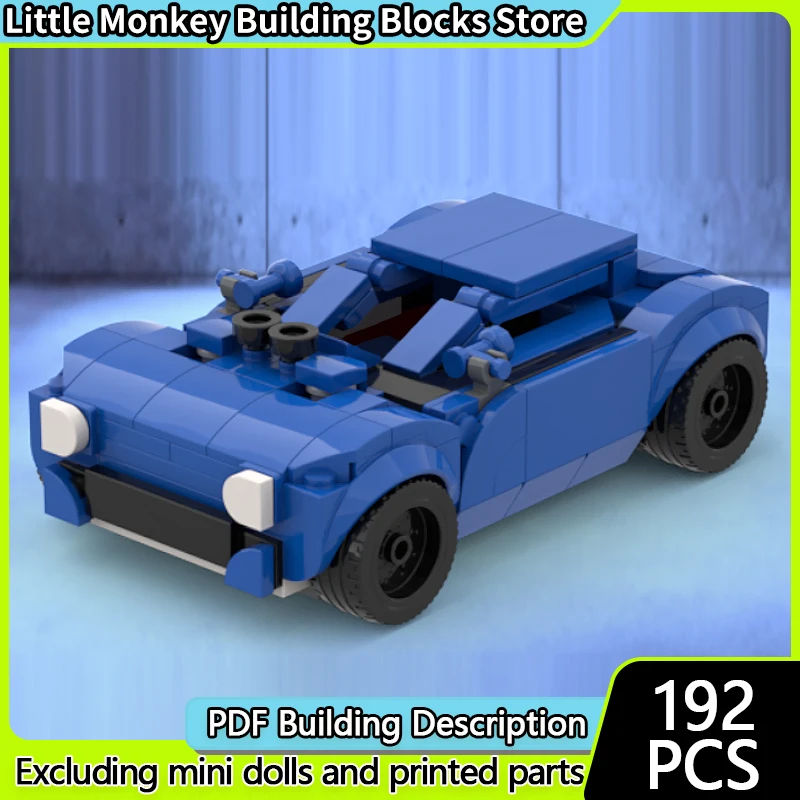 

Speed Racing Car Model MOC Building Bricks American Blue Muscle Car Modular Technology Children Holiday Gifts Assemble Toys Suit