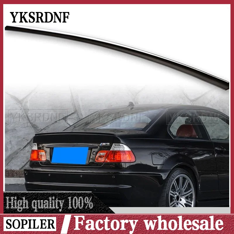 For M3 Style For 1998-2006 Year BMW 3 Series E46 ABS Black Spoiler Sedan Carbon Fiber Rear Wing Car Accessories