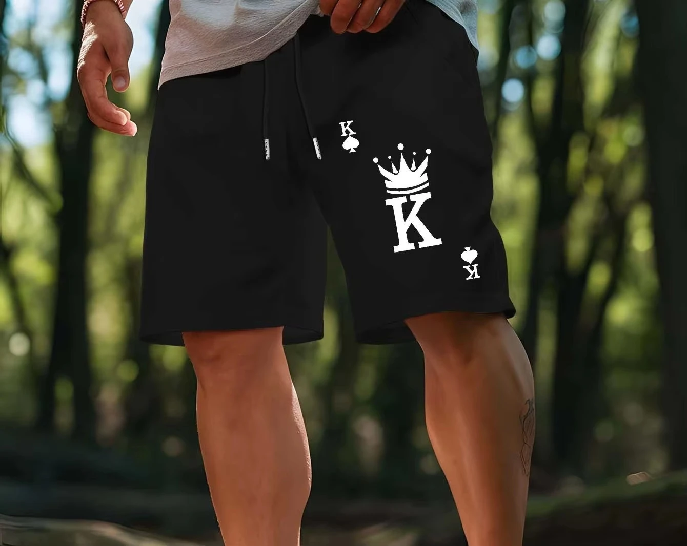 

Men's 2026 New Hot Summer Men's Spades K-Pattern Shorts - Lightweight and Breathable Summer Sports and Leisure Wear