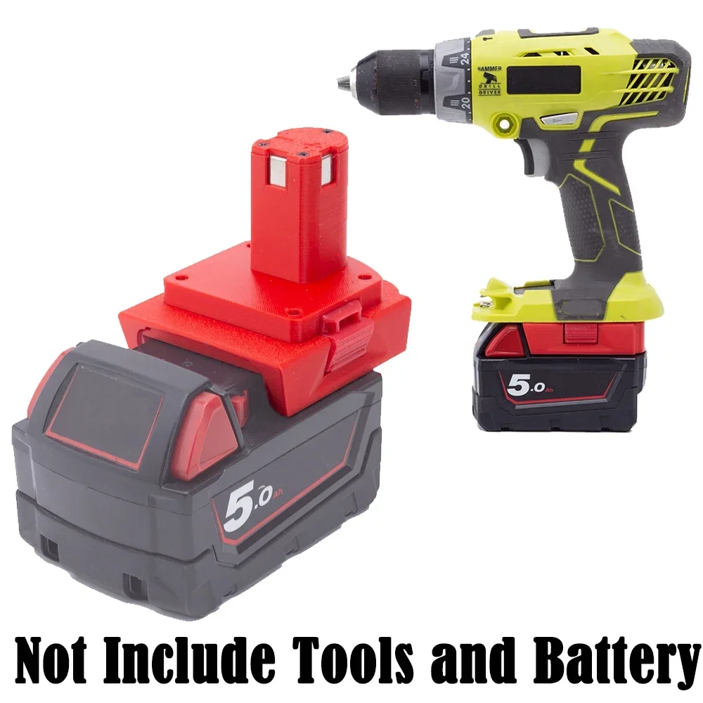 For Milwaukee 18V Lithium Battery Adapter to for Ryobi ONE+ 18V Cordless Tools Accessories(Not include tools and battery)