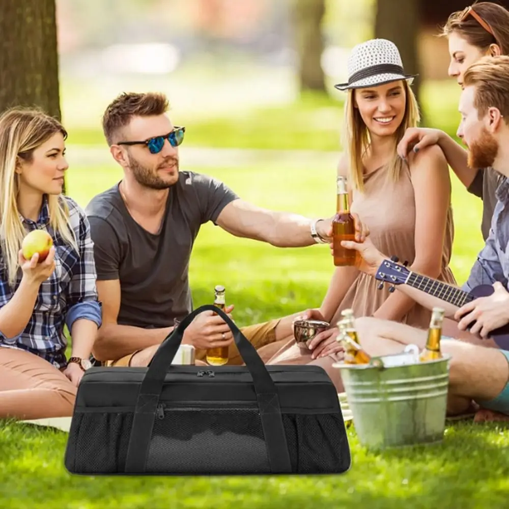 

Large Capacity Grill Tool Storage Bag Waterproof Oxford Cloth Grill Tool Organizer Multiple Compartments Adjustable