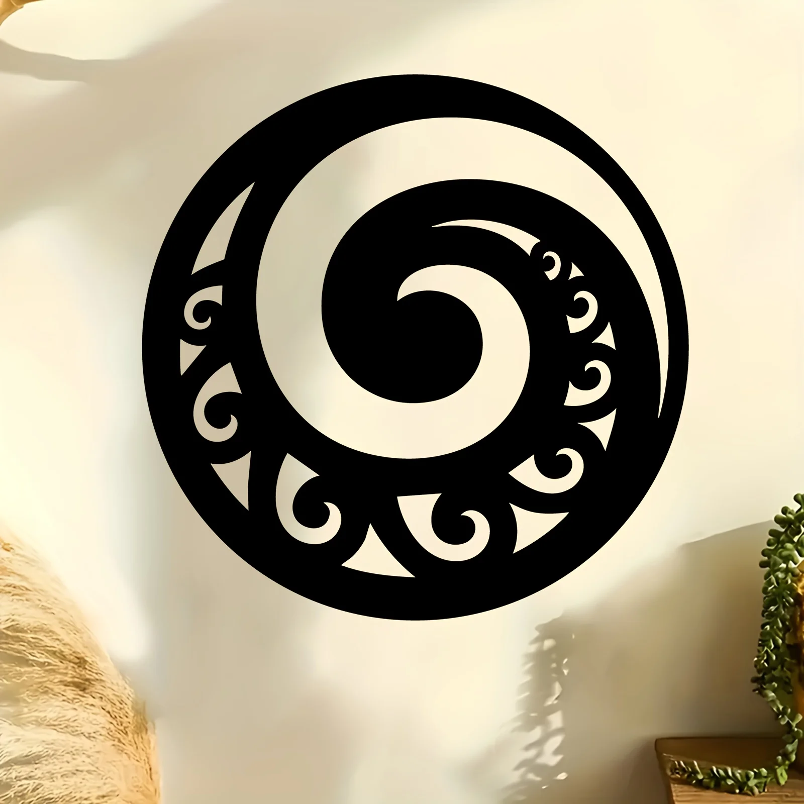 Modern Spiral Metal Wall Art, Rust Resistant Iron Spiral Staircase Statue, Indoor Outdoor Wall Decor For Living Room