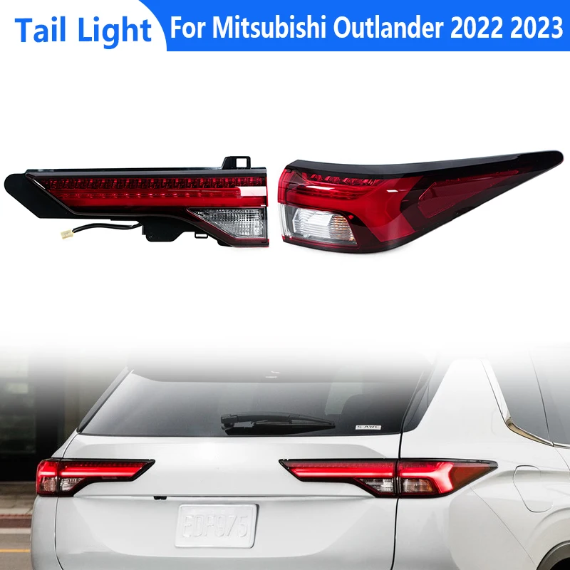 

Car LED Taillight For Mitsubishi Outlander 2022 2023 Rear Tail Light Brake Stop Reverse Turn Signal Light Tail Lamp Assembly