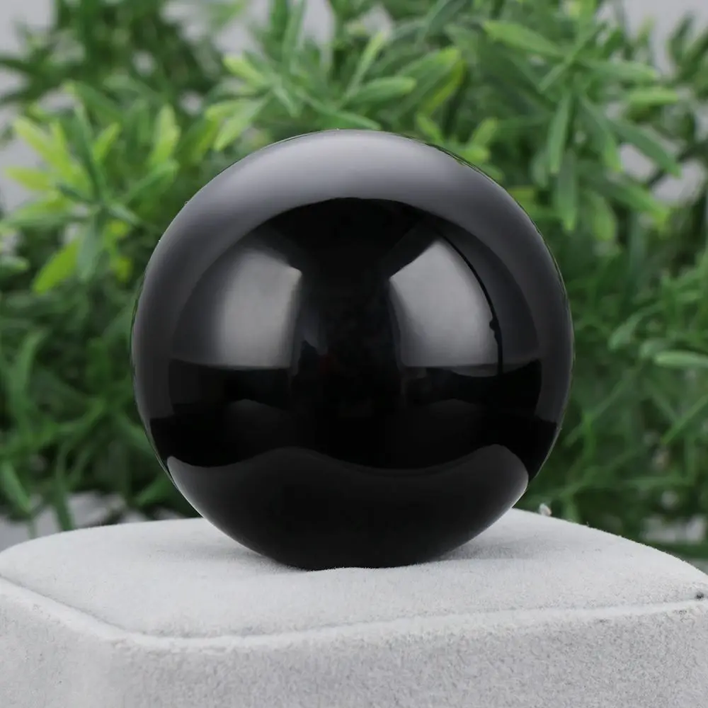 Natural Black Obsidian Sphere Large Crystal Ball Healing Stone Gemstone Collectables Stones Decoration Crafts Home Garden Decor