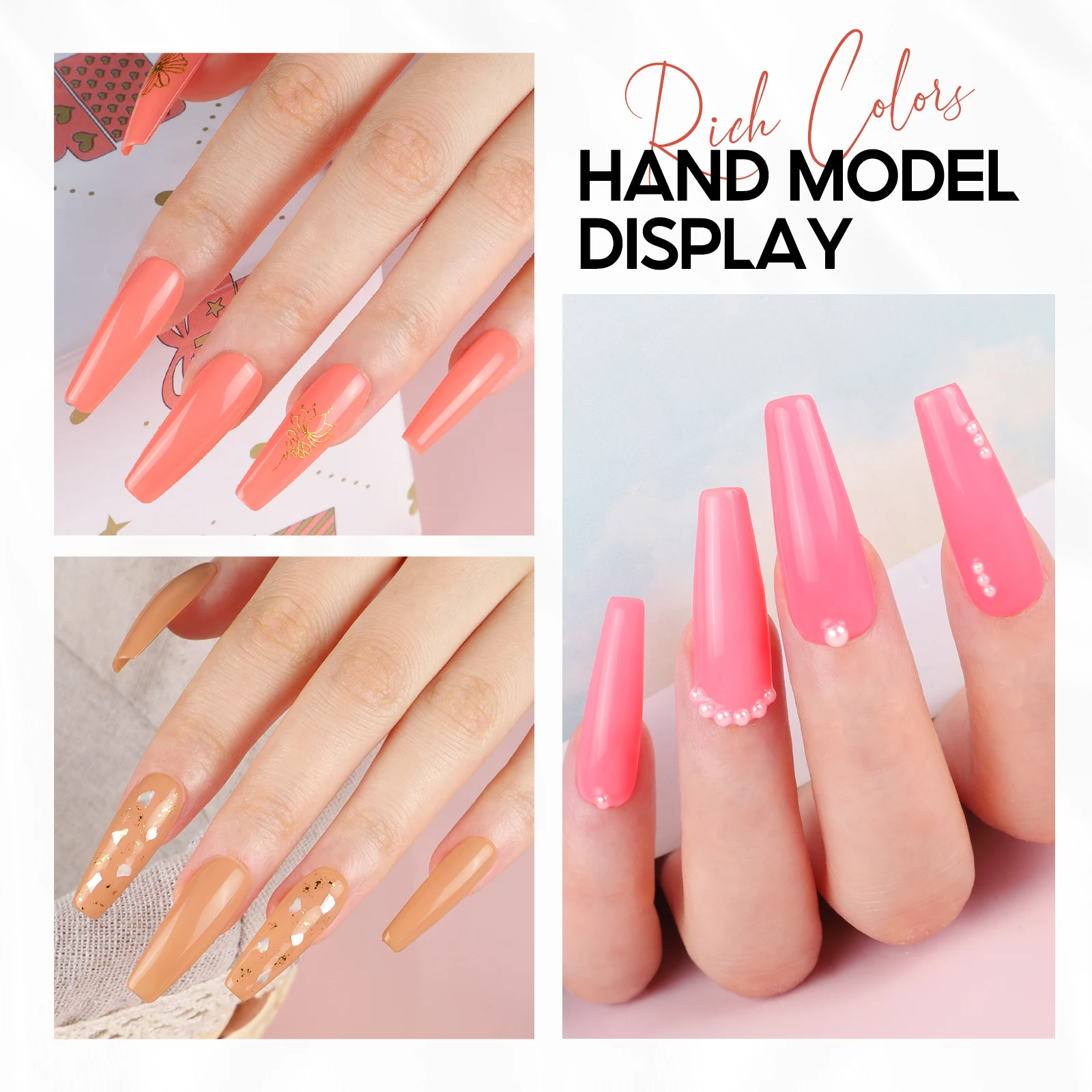 PEACECOLOR Juego de capa base superior de gel de 15 ml para esmalte de uñas en gel o Polygel, suministros de uñas de larga duración, salón de bricolaje, regalo de Halloween